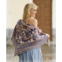 Piece by Piece by DROPS Design - Knitted Shawl with Textured Pattern 170x78 cm
