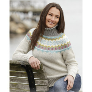 October Dream by DROPS Design - Knitted Jumper with Norwegian Pattern Size S - XXXL