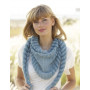 Hues of Blues by DROPS Design - Knitted Shawl Lace Pattern 190x40 cm
