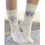 Nordic Summer Socks by DROPS Design - Knitted Socks with Pattern border size 35 - 43