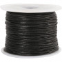 Leather Cord, black, thickness 1 mm, 50 m/ 1 roll