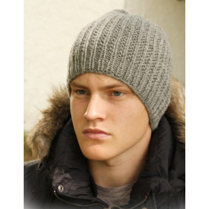 Tristan by DROPS Design - Knitted Men's Hat with Textured Pattern S - L