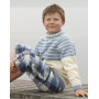 Water Stripes by DROPS Design - Knitted Jumper with Raglan Pattern size 3 - 14 years