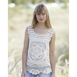 Elvira by DROPS Design - Crochet Top with Squares Pattern size XS - XXL