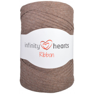 Infinity Hearts Ribbon Fabric Yarn 09 Brown