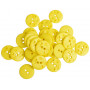 Buttons Plastic Yellow 15mm - 30 pcs