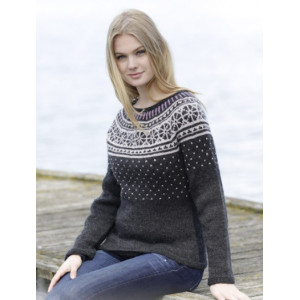 Starry Night Jumper by DROPS Design - Knitted Jumper with Nordic Pattern Size S - XXXL