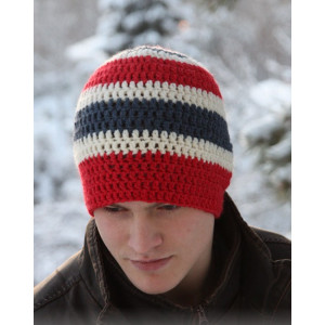 Jonathan by DROPS Design - Crochet Hat with Stripes Pattern size 3 years - Adult