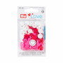 Prym Love Color Snaps Non-Sew Press Fasteners Plastic Heart Ø12,4 mm Ass. Red/Pink/White - 30 pcs