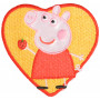 Iron On Mending Peppa Pig in Heart 6,7x6,5cm