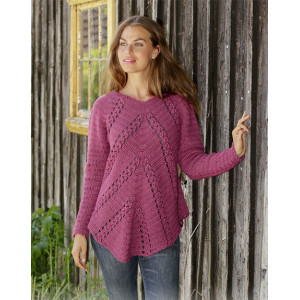 Flora Viola by DROPS Design - Crocheted Jumper Pattern Sizes S - XXXL