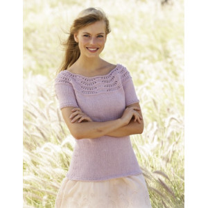 Becca by DROPS Design - Knitted Top with Wave Pattern size S - XXXL