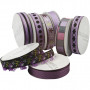 Decorative Ribbon, purple, W: 10 mm, 2 m/ 48 pack