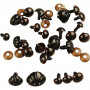 Teddy Eyes and Muzzle, eyes diameter 10-15 mm, muzzle size 15-25mm, 130 assorted.