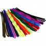 Pipe Cleaners, thickness 5-12 mm, L: 30 cm, 500 mixed, asstd colours