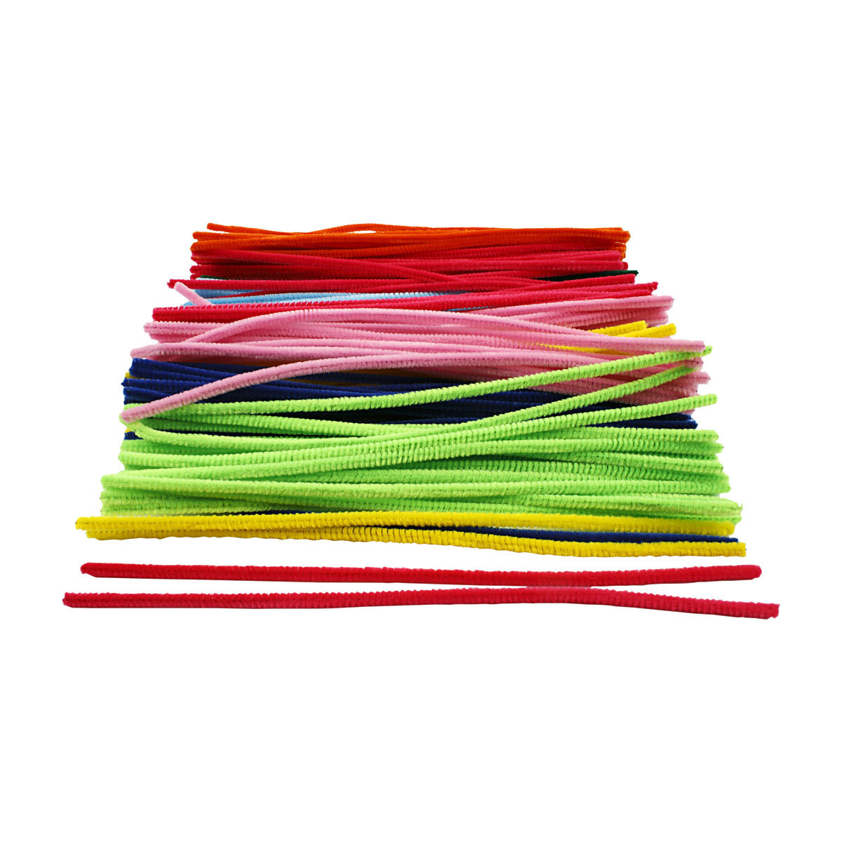 Pipe Cleaners, L: 30 cm, thickness 15 mm, assorted colours, 15 asstd./ 1  pack