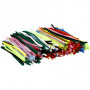 Pipe Cleaners, assorted colours, L: 30 cm, thickness 4+6+9 mm, 700 asstd./ 700 pack