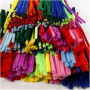 Pipe Cleaners, assorted colours, L: 30 cm, thickness 4+6+9 mm, 700 asstd./ 1 pack