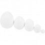 Compressed Cotton Eggs, white, size 12+25+35+40+47 mm, 200 pc/ 1 pack