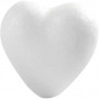 Heart, white, H: 6 cm, D. 3 cm, 50 pc/ 50 pack
