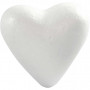 Heart, white, H: 11 cm, D: 5 cm, W: 11,5 cm, 25 pc/ 1 pack