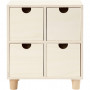 Chest of Drawers, H: 23 cm, W: 20 cm, 1 pc, plywood