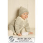 Magnus Set by DROPS Design - Knitted Jacket and Hat Pattern Size 1 months - 4 years