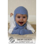 Baby Aviator Hat by DROPS Design - Knitted Baby Hat, Scarf and Mittens Pattern Size 1 months - 4 years
