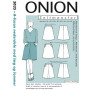 ONION Sewing Pattern 3035 A-Line Pleat Skirt With Pockets Size 34-48