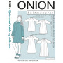 ONION Sewing Pattern 2084 Wide Stand Collar Dresses Size XS-XL