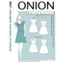 ONION Sewing Pattern 2067 Retro Skirt Dress Size XS-XL