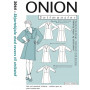 ONION Sewing Pattern 2064 Lapel Collar Shirt Dress Size XS-XL