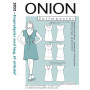 ONION Sewing Pattern 2052 Pleated Empire Dress Size XS-XL