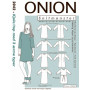 ONION Sewing Pattern 2042 Dress/Top with 2 Sleeve Types Size 34-48