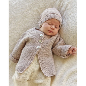 Sleep Tight by DROPS Design - Knitted Baby Jacket with Raglan Pattern Size Premature - 4 years