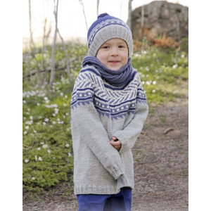 Little Adventure by DROPS Design - Knitted Jumper with Multi-coloured Pattern size 3 - 12 years