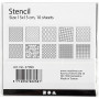 Stencil, size 15x15 cm, thickness 0,31 mm, 10 sheet/ 1 pack
