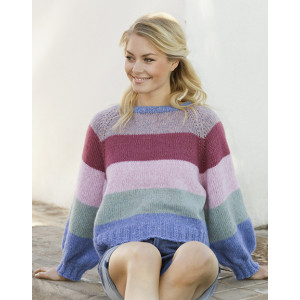 Sweet Country Sunrise by DROPS Design - Knitted Jumper Pattern Sizes S - XXXL
