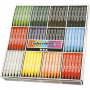 Colortime Wax Crayons, assorted colours, L: 10 cm, thickness 11 mm, 12x24 pc/ 1 pack