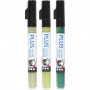 Plus Color marker, dark green, eucalyptus, leaf green, L: 14,5 cm, line 1-2 mm, 3 pcs./ 1 pk, 5,5 ml