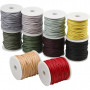 Cotton Cord, bold colours, thickness 2 mm, 25 m/ 10 pack