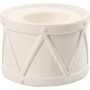 Candle Light Holder, white, H: 6,6 cm, D 9,3 cm, hole size 2,2+4 cm, 2 pc/ 1 pack