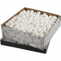 Polystyrene Balls & Eggs, size 1.5-6.1 cm, 550 pcs, white