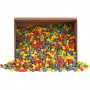 Mosaic stones, bold colours, size 8-10 mm, thickness 5 mm, 2 kg/ 1 pack