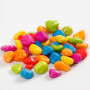 Mosaic stones, bold colours, size 8-10 mm, thickness 5 mm, 2 kg/ 1 pack