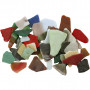 Mosaics, size 15-60 mm, thickness 5 mm, 2 kg, asstd colours