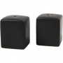 Salt and Pepper Set, black, size 5x5 cm, H: 6 cm, matt, 6 set/ 6 carton