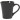 Mug, black, H: 10 cm, dia. 5,9-8,7 cm, 300 ml, 12 pc/ 12 carton