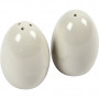 Salt and Pepper Set, light grey, H: 7 cm, glossy, 6 set/ 6 carton