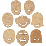 Masks for hanging, size 5.5-7 cm, thickness 4 mm, 24 pcs./ 1 pk.